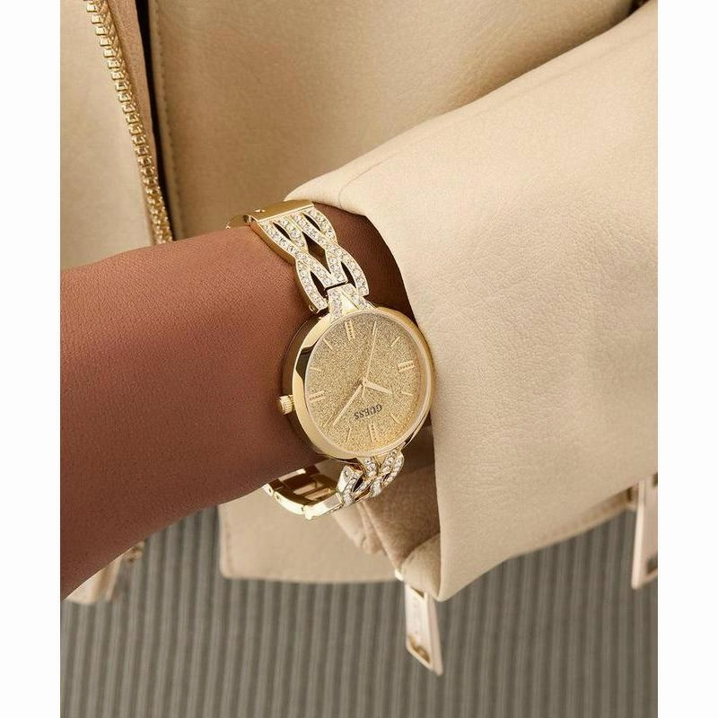 Guess Ladies Gold Tone Analog Watch