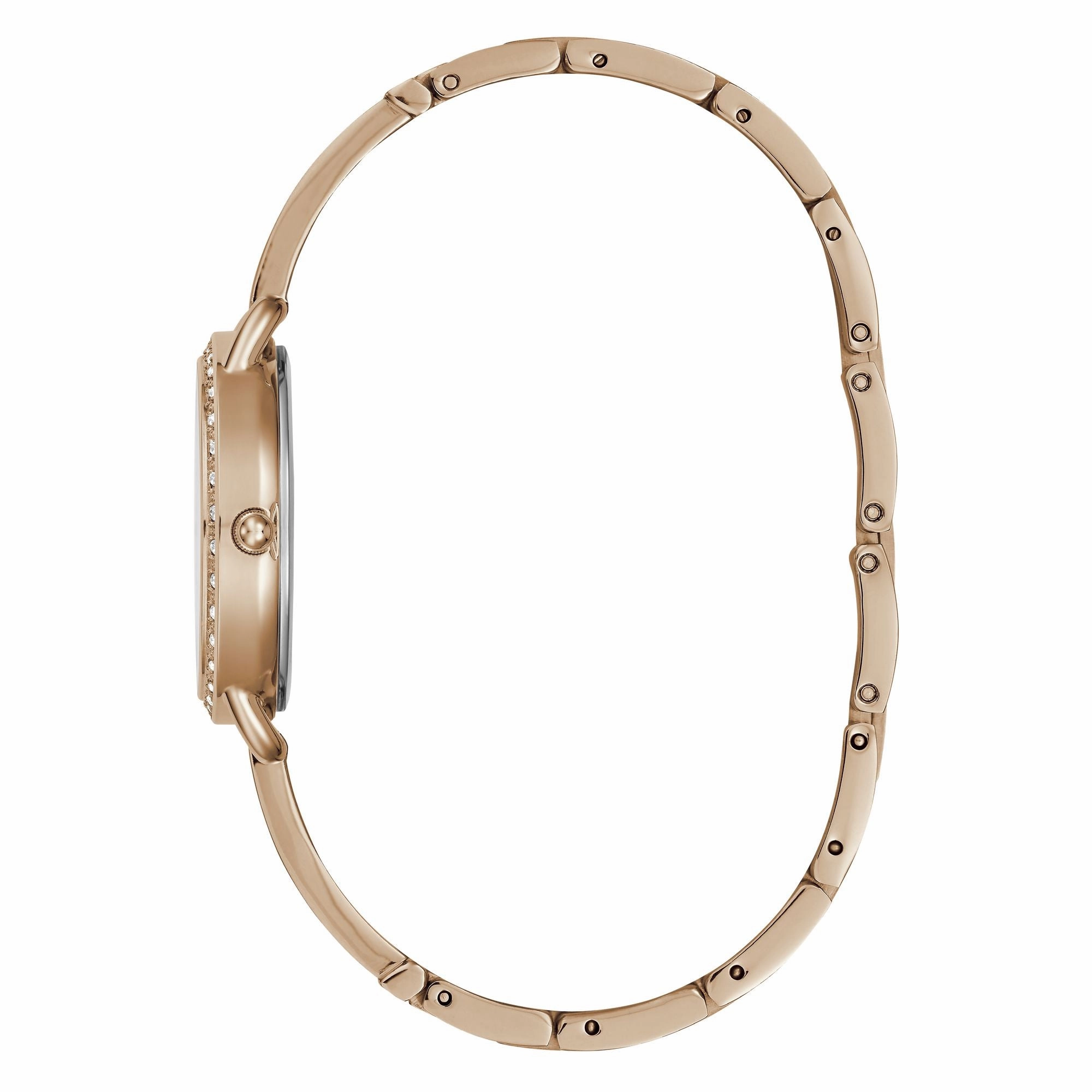 GUESS Ladies Rose Gold Tone Analog Watch GW0022L3