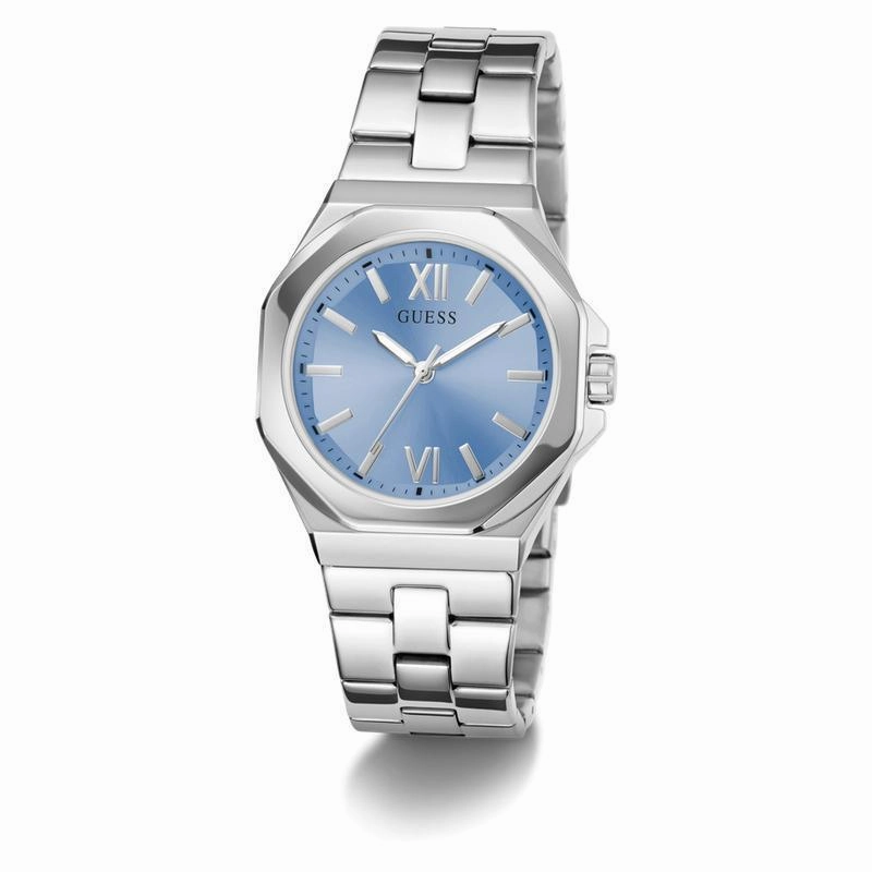 Guess Ladies Silver Tone Analog Watch