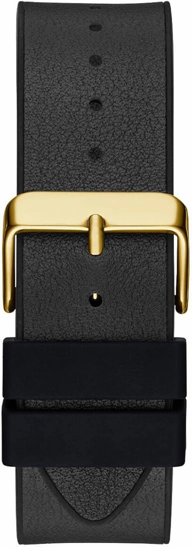 Guess Legend Black Dial Leather Strap Watch GW0500G1