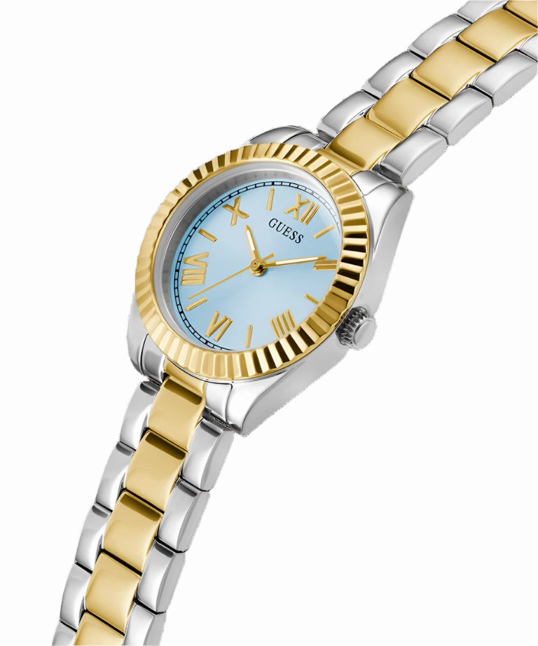 Guess Mini Luna Blue Dial Two Tone Stainless Steel Watch GW0687L4