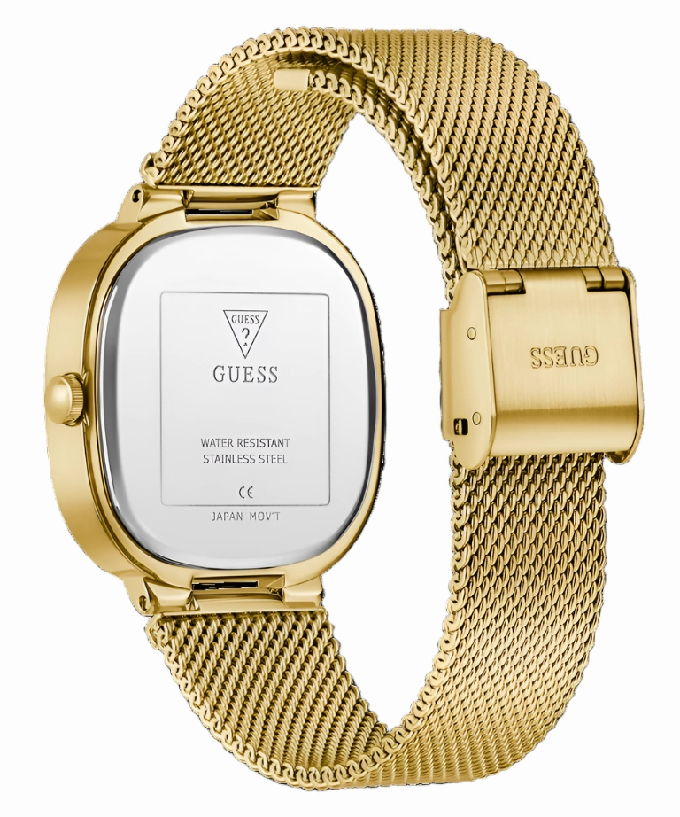 Guess Tapestry Blue Dial Gold Stainless Steel Watch GW0354L6