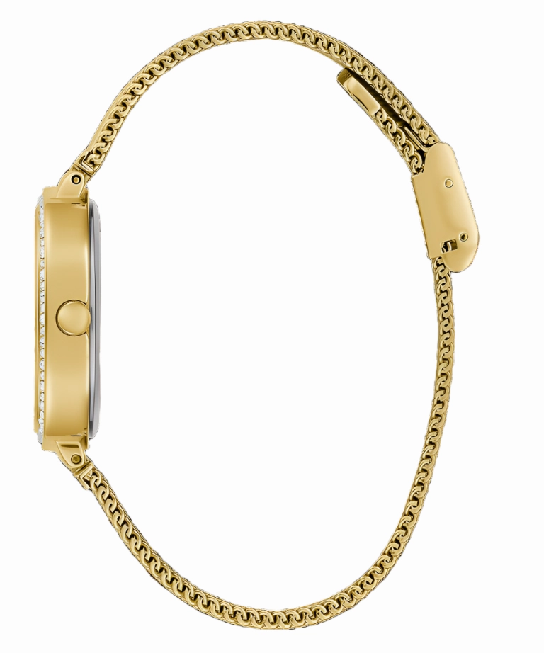 Guess Tapestry Blue Dial Gold Stainless Steel Watch GW0354L6