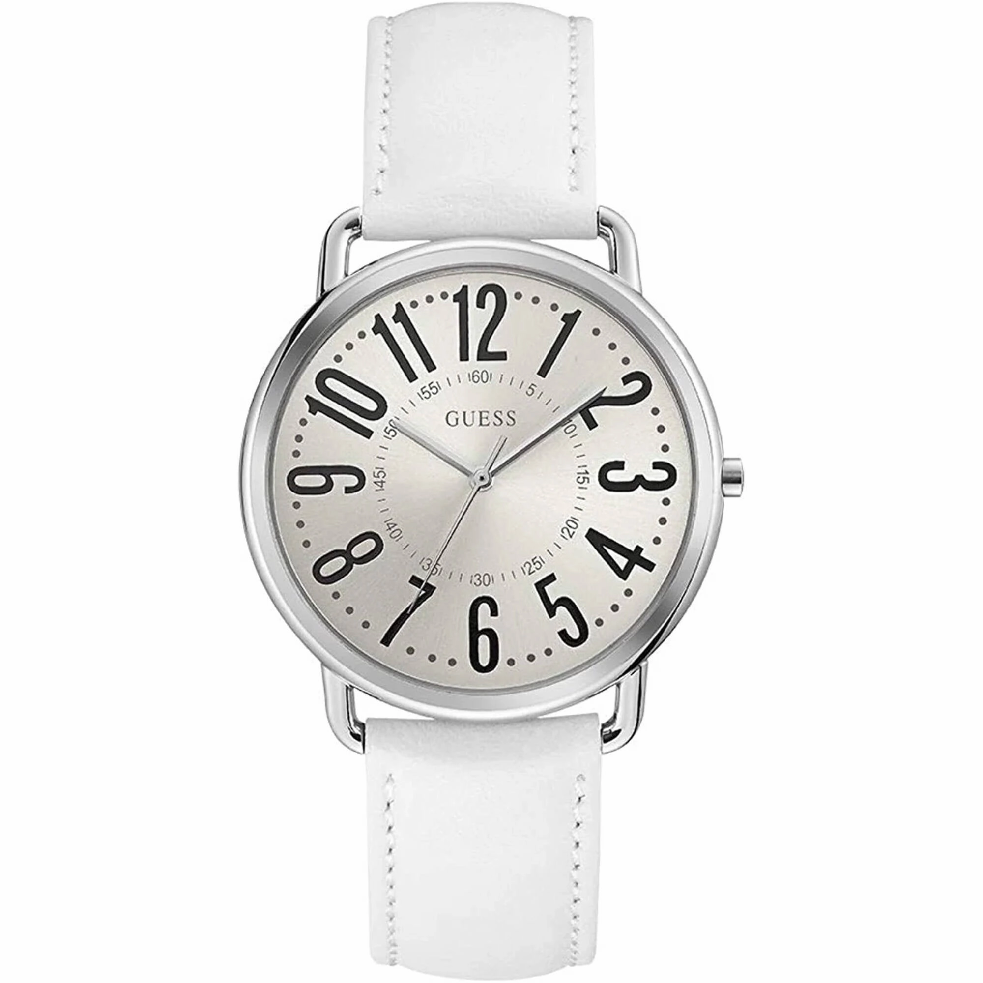 Guess Women's Watch - GC White Leather Quartz White Dial Leather Strap | U1068L1