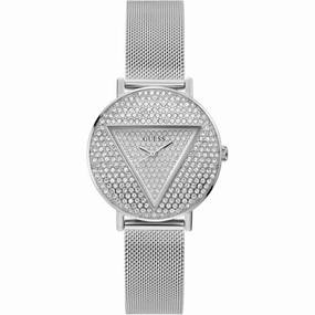 Guess Women's Watch - Iconic Quartz Silver Dial Stainless Steel Bracelet | GW0477L1