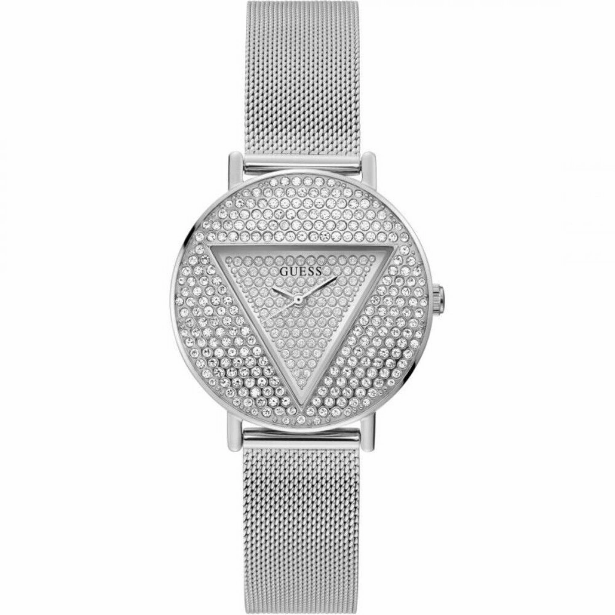 Guess Women's Watch - Iconic Quartz Silver Dial Stainless Steel Bracelet | GW0477L1