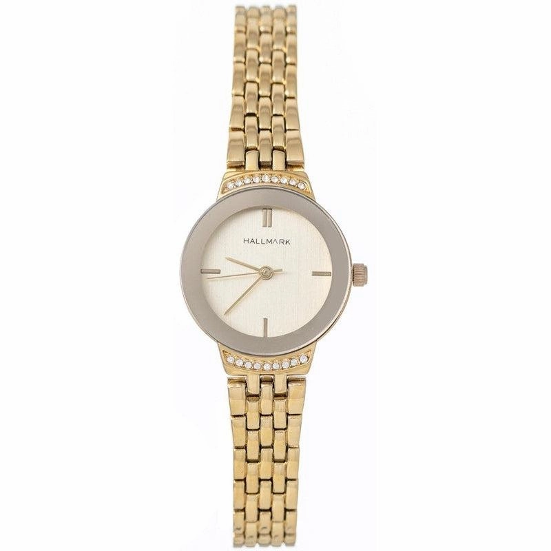 Hallmark Ladies Gold White Dial