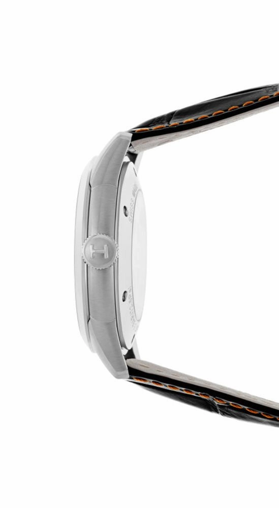 Hamilton American Classic Railroad Automatic Steel Black Dial Black Leather Strap Mens Watch H40555731