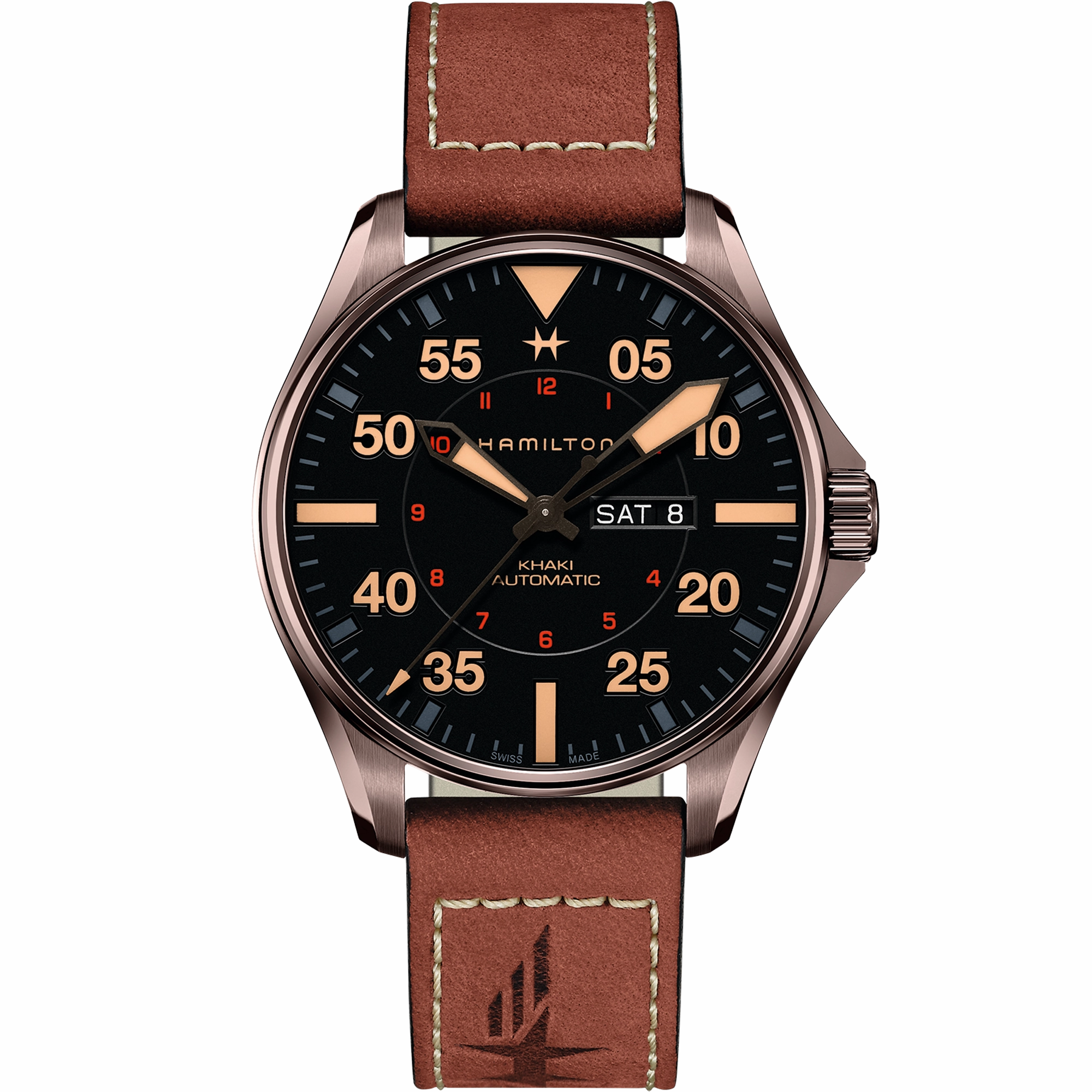 Hamilton Men's H64705531 Khaki Pilot 46mm Automatic Watch