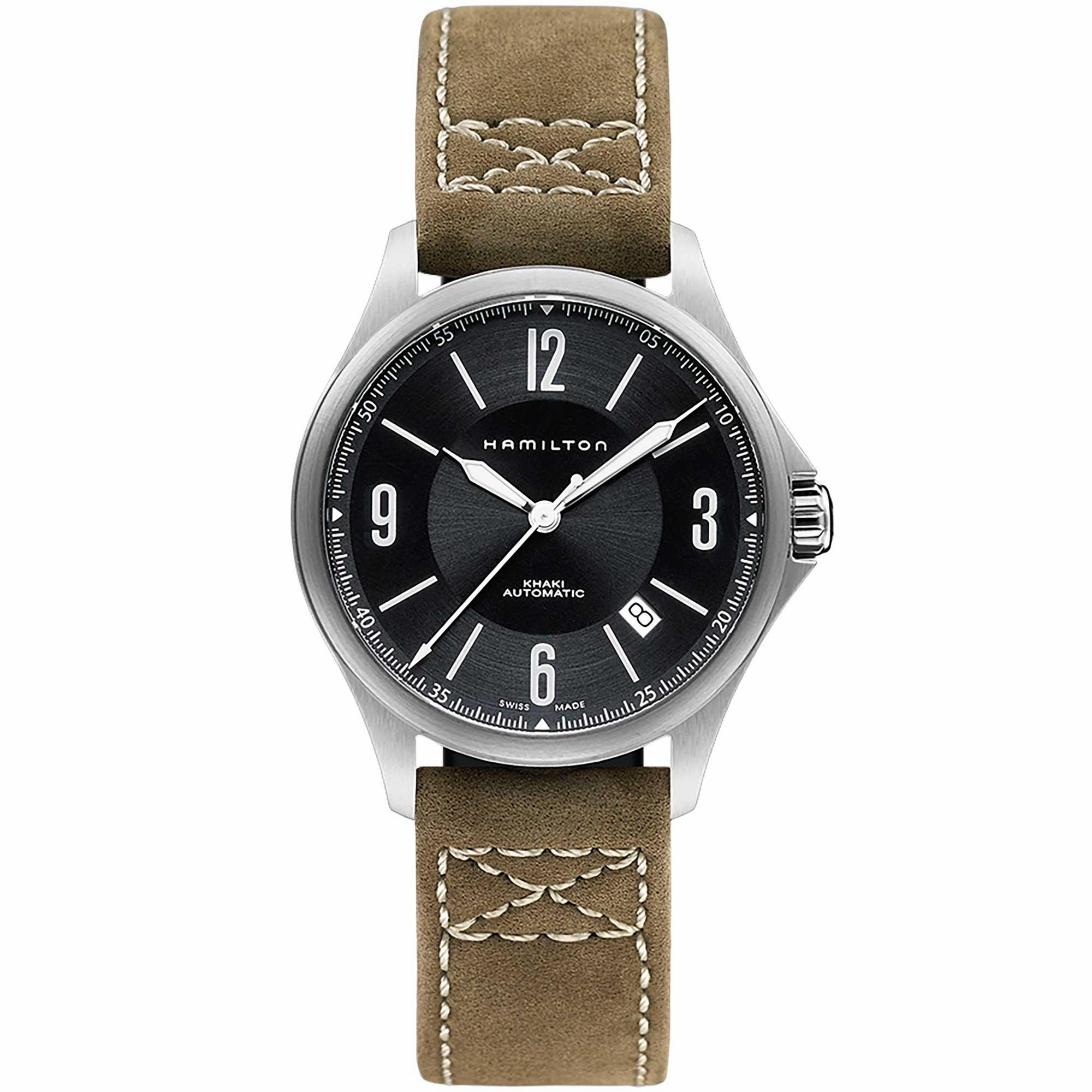 Hamilton Men's Watch - Khaki Aviation Automatic Silver Dial Black Strap | H76565725