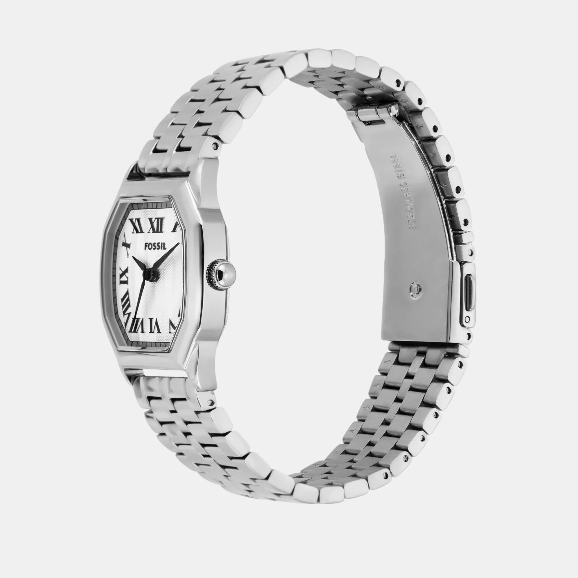 Harlow Women Quartz Cream Dial Analog Stainless Steel Watch ES5363