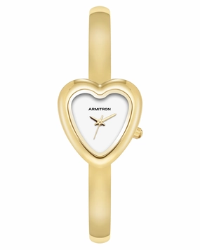 Heart Bangle? | 24.9mm, Gold/White