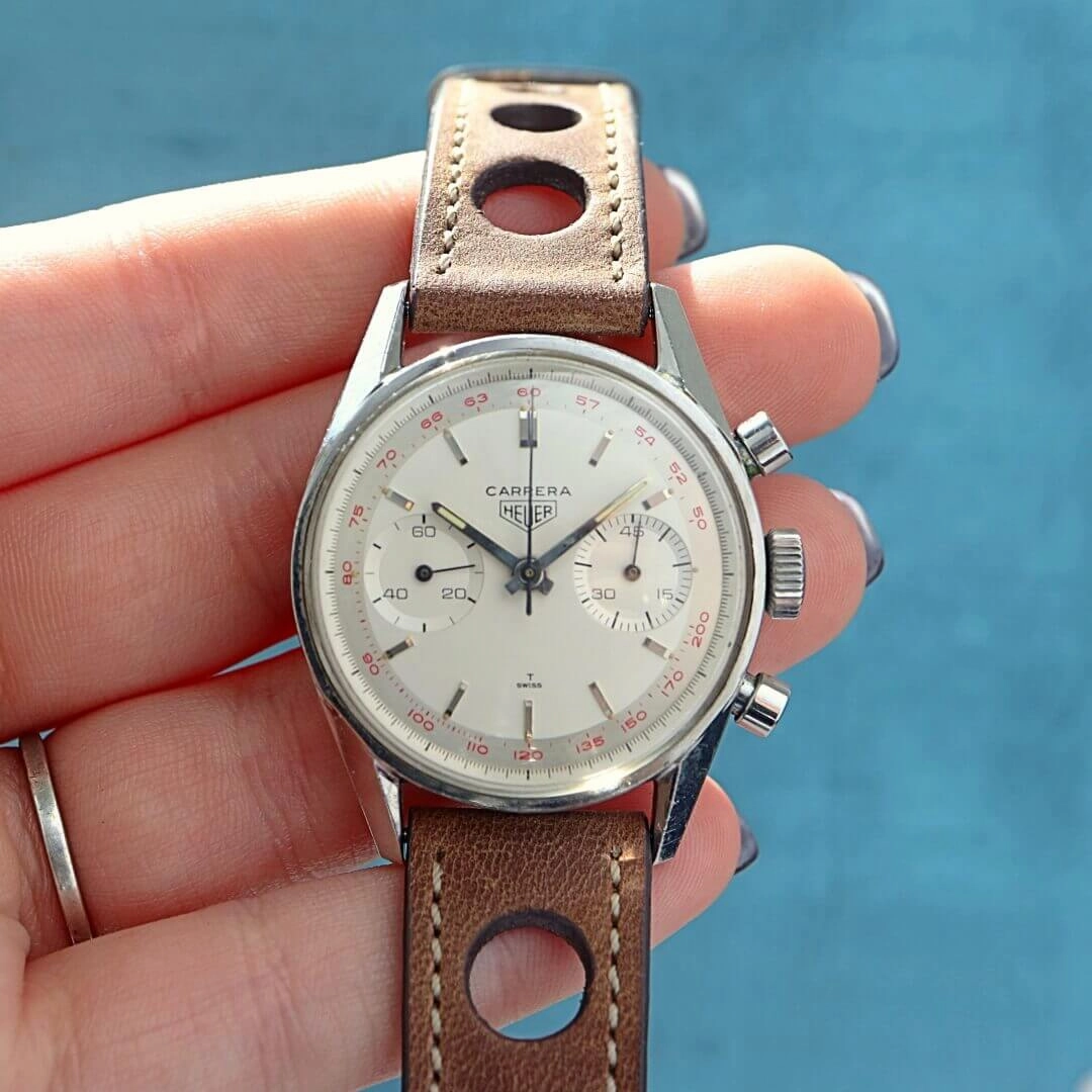 Heuer Carrera 3647T 'Red Tachymetre' Men's Vintage Watch