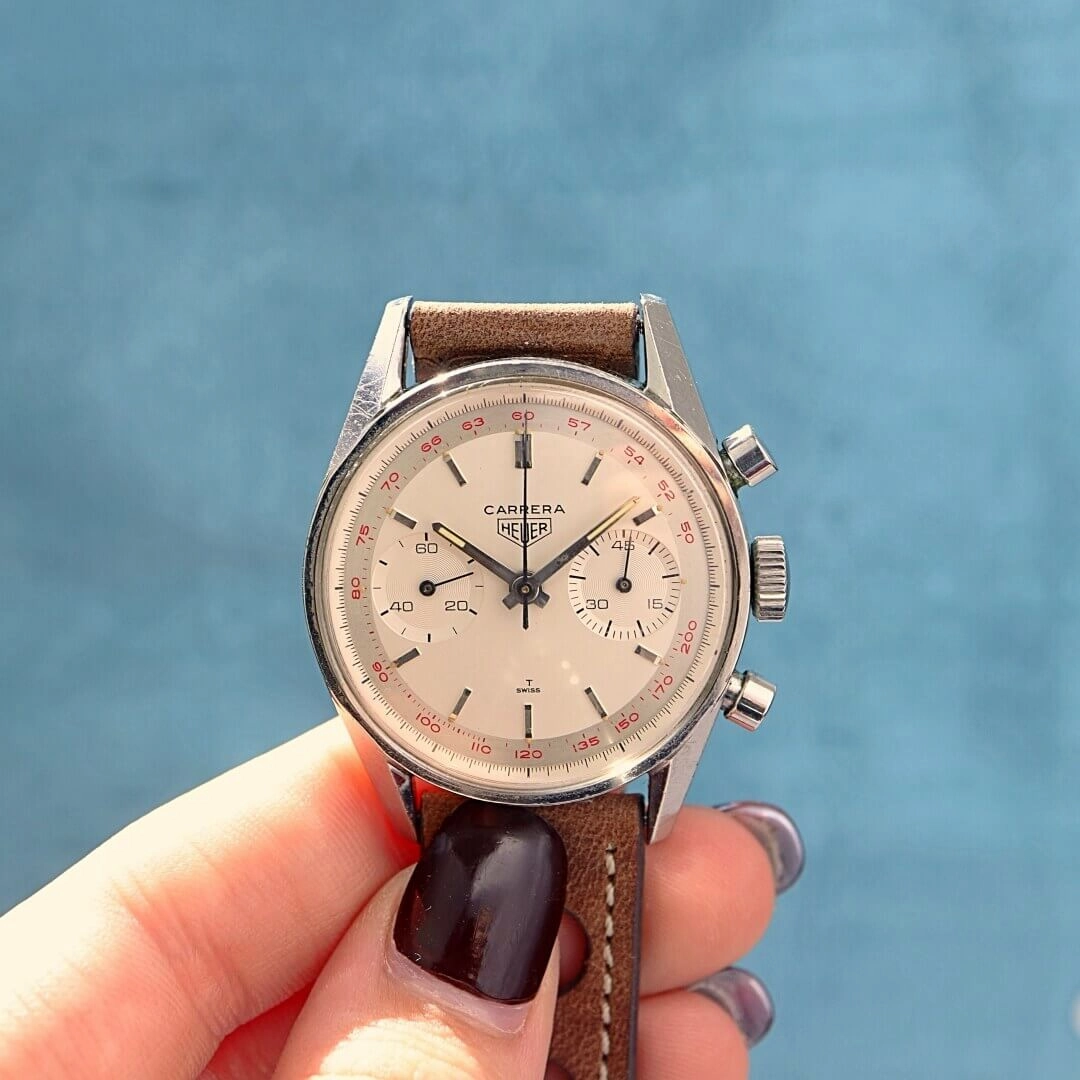 Heuer Carrera 3647T 'Red Tachymetre' Men's Vintage Watch