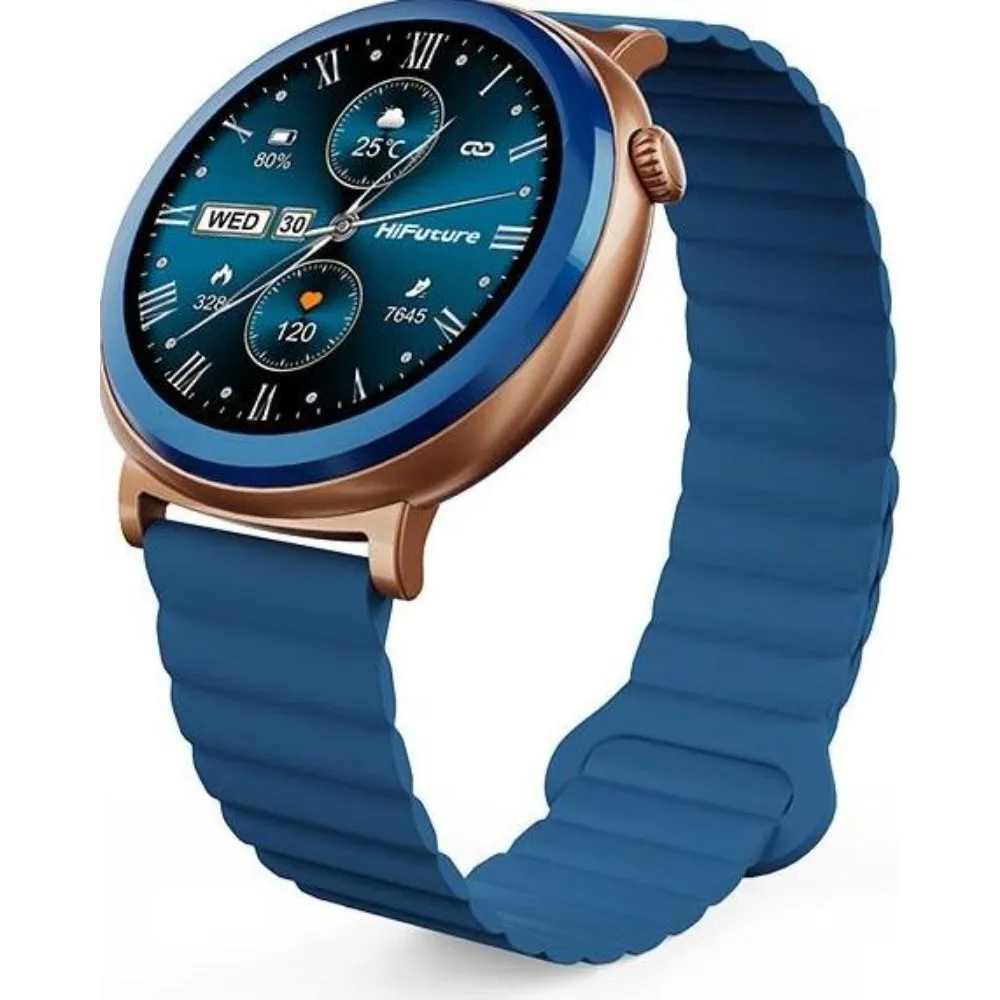 Hifuture Consign Aurora Blue Silicone Strap Men Smartwatch HSSW11BL