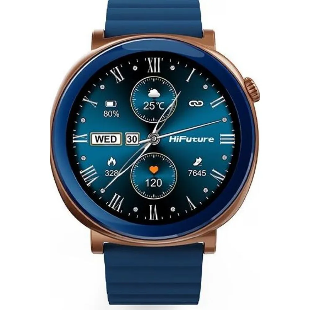 Hifuture Consign Aurora Blue Silicone Strap Men Smartwatch HSSW11BL