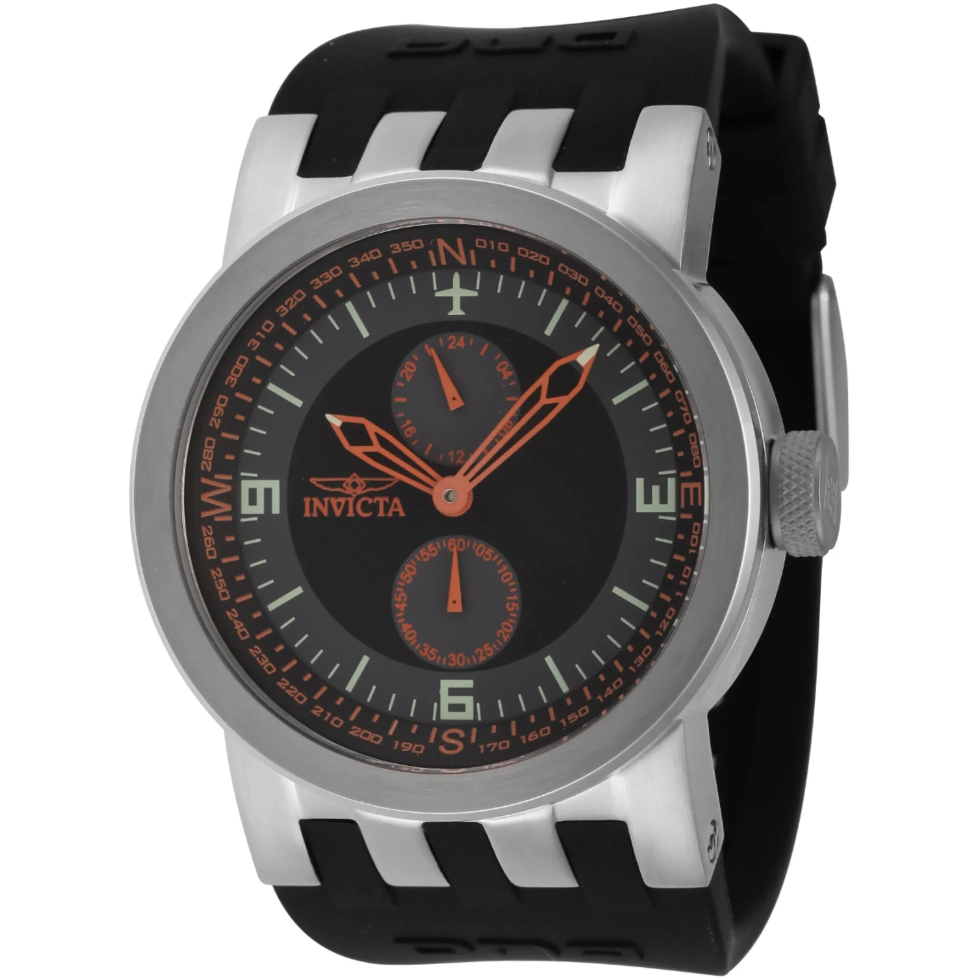 Invicta Men's Watch - DNA Compass Black and Grey Dial Silicone Strap Quartz | 44226