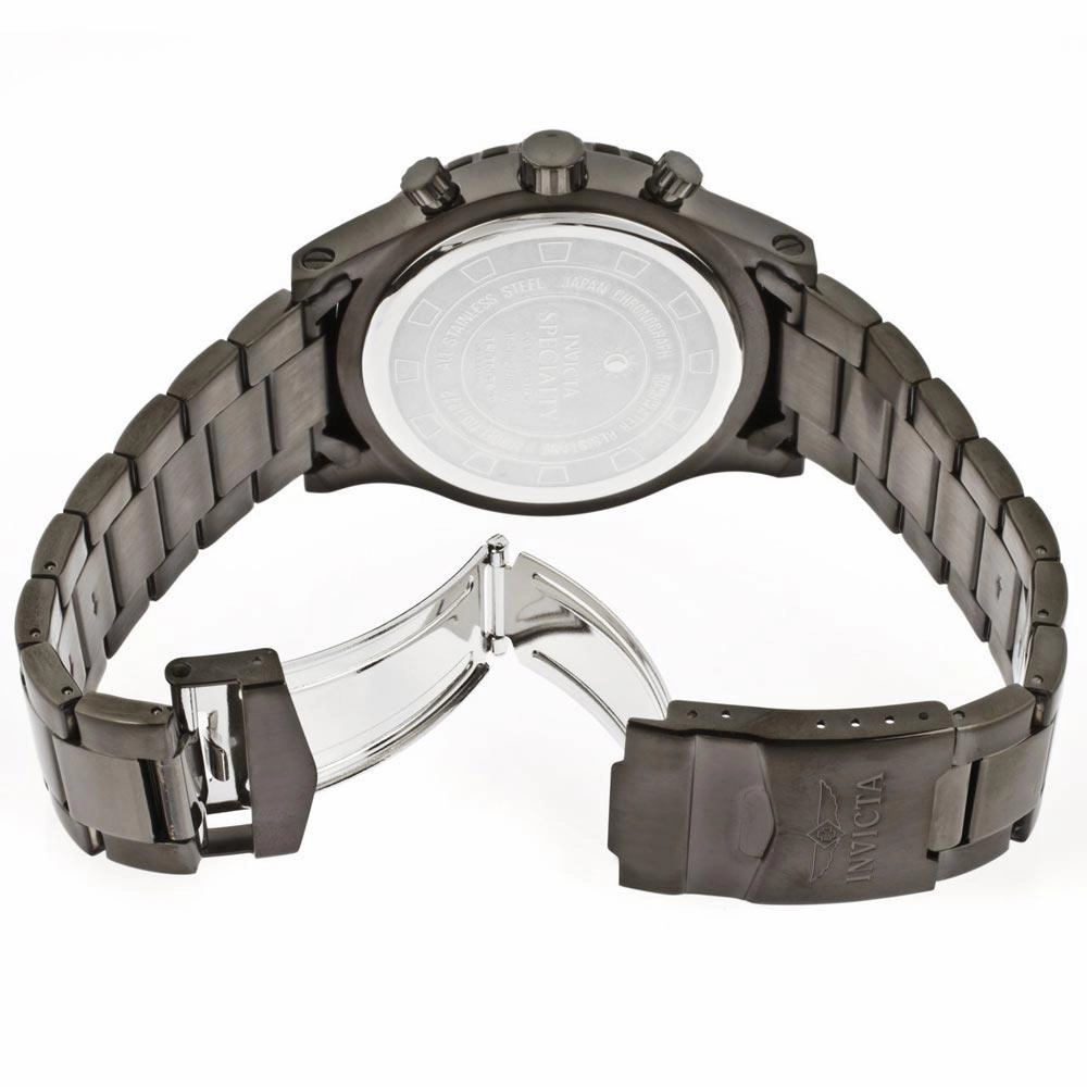 Invicta 1272 Men's Black Ion Plated Stainless Steel Black Dial Chronograph Watch