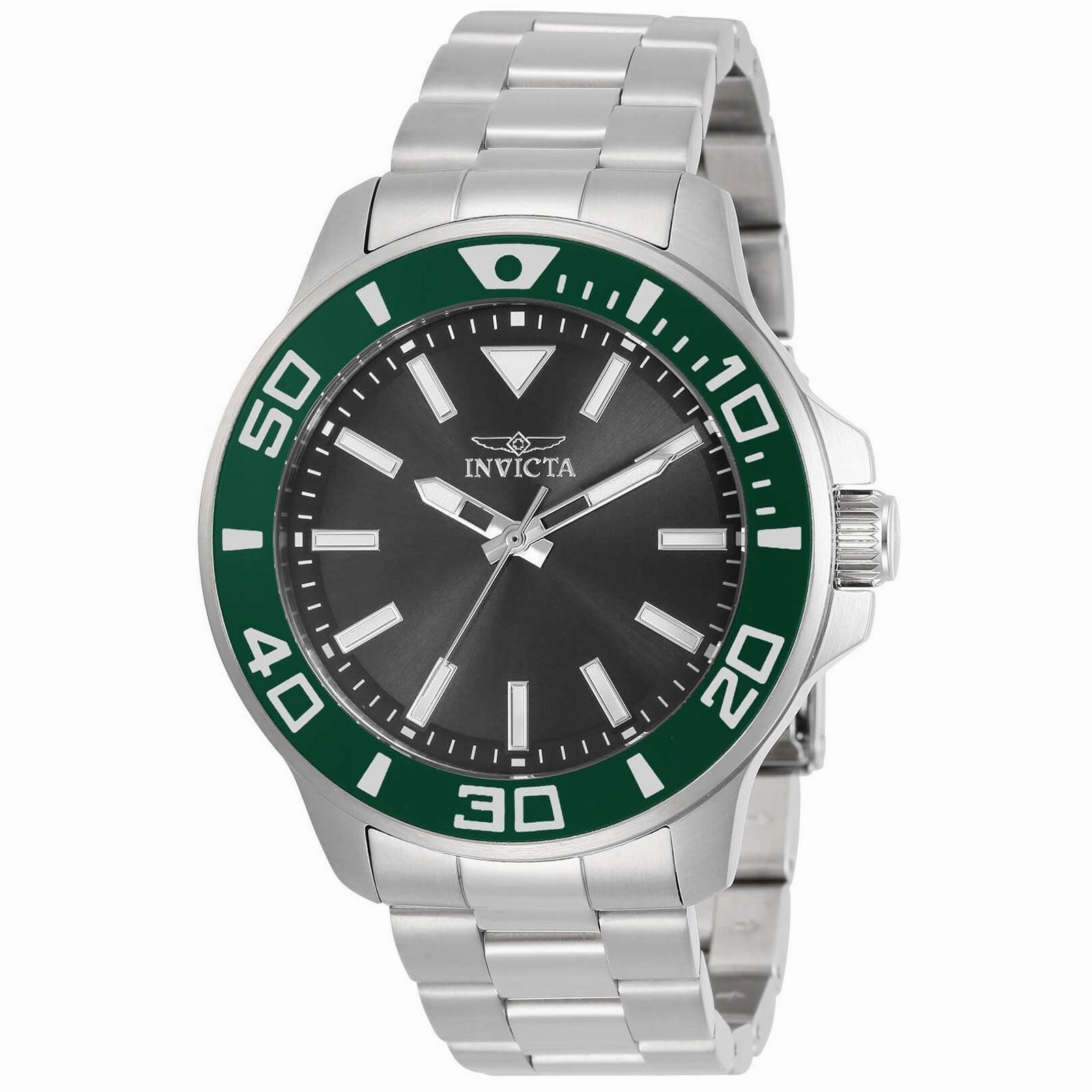 Invicta 30746 Men's Pro Diver Charcoal Dial Steel Bracelet Watch