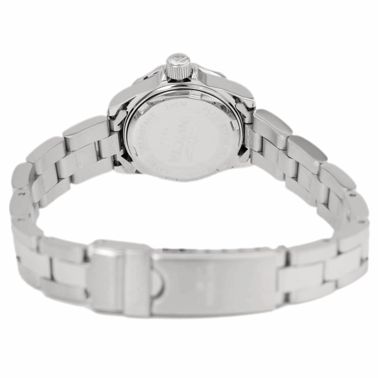 Invicta 8939 Women's Stainless Steel Bracelet Quartz Pro Diver Black Dial Date Watch