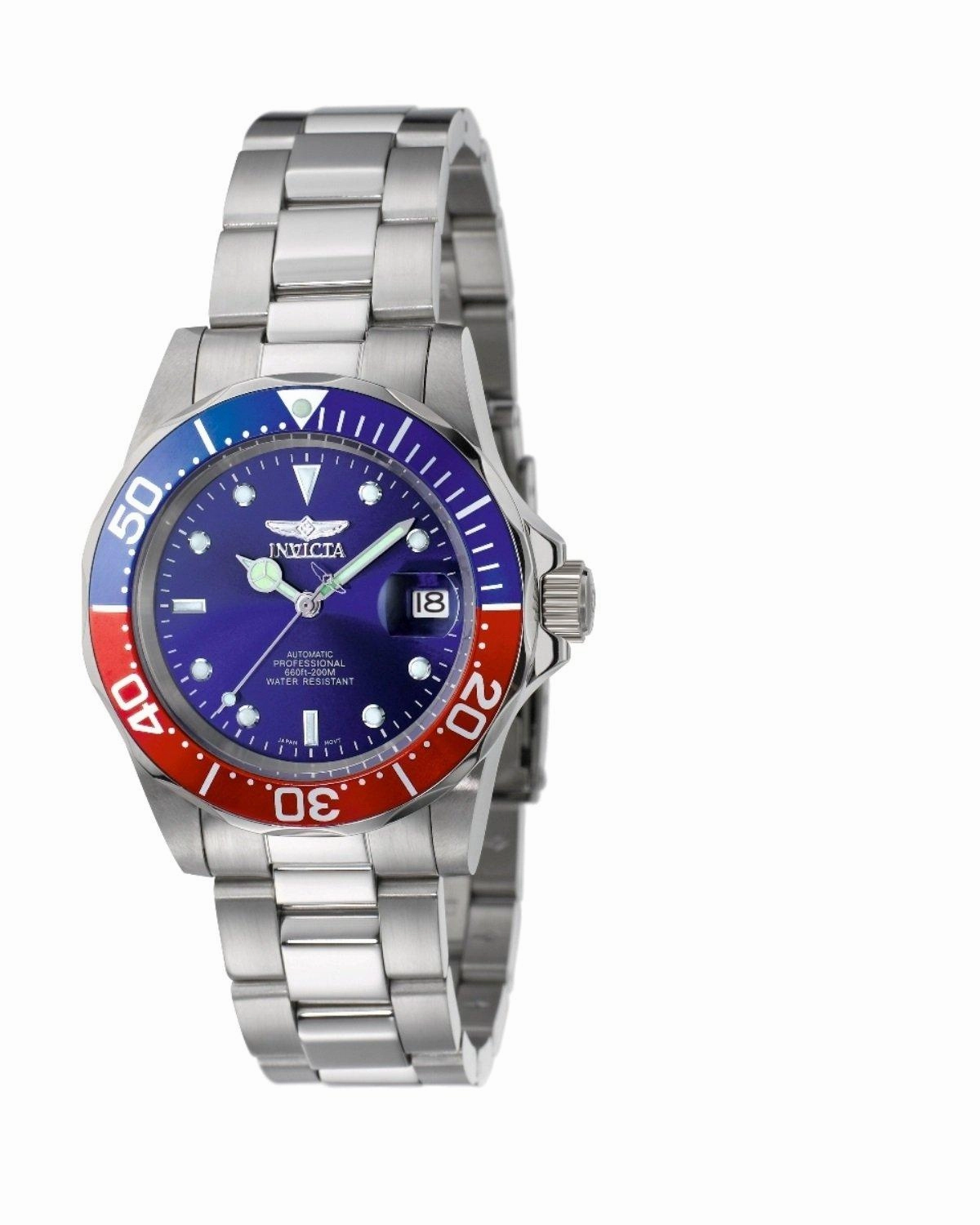 Invicta Men's Automatic Stainless Steel Watch - Pro Diver Blue Dial Date | 5053