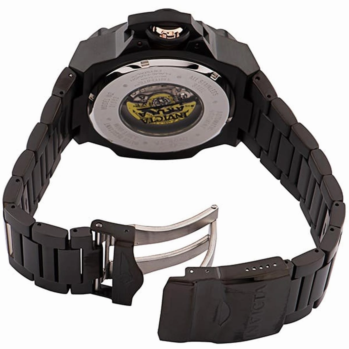 Invicta Men's Automatic Watch - Akula Black and Rose Gold Dial SS Bracelet | 31863