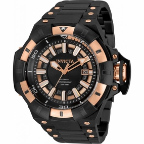 Invicta Men's Automatic Watch - Akula Black and Rose Gold Dial SS Bracelet | 31863