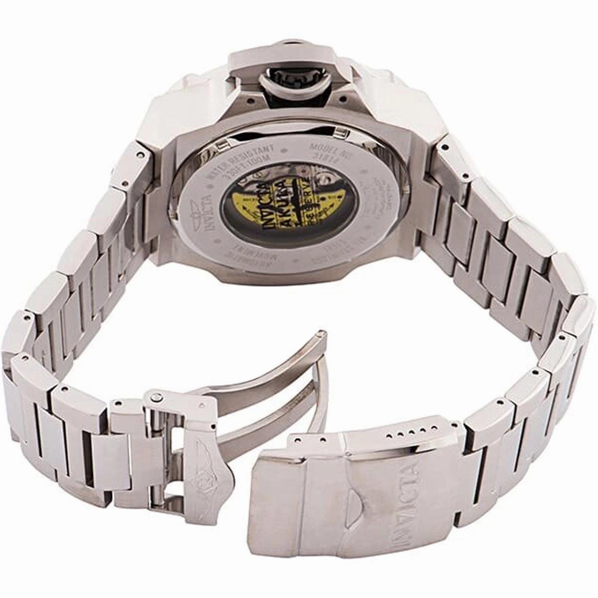 Invicta Men's Automatic Watch - Akula Black and Silver Tone Dial Bracelet | 31814