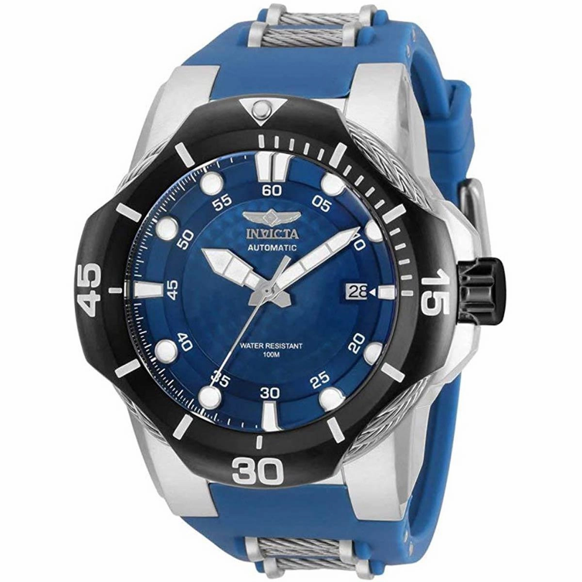 Invicta Men's Automatic Watch - Bolt Blue and Silver Tone Strap | 31181