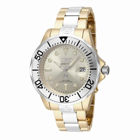 Invicta Men's Automatic Watch - Grand Diver Gold Tone Dial Two Tone Bracelet | 16038