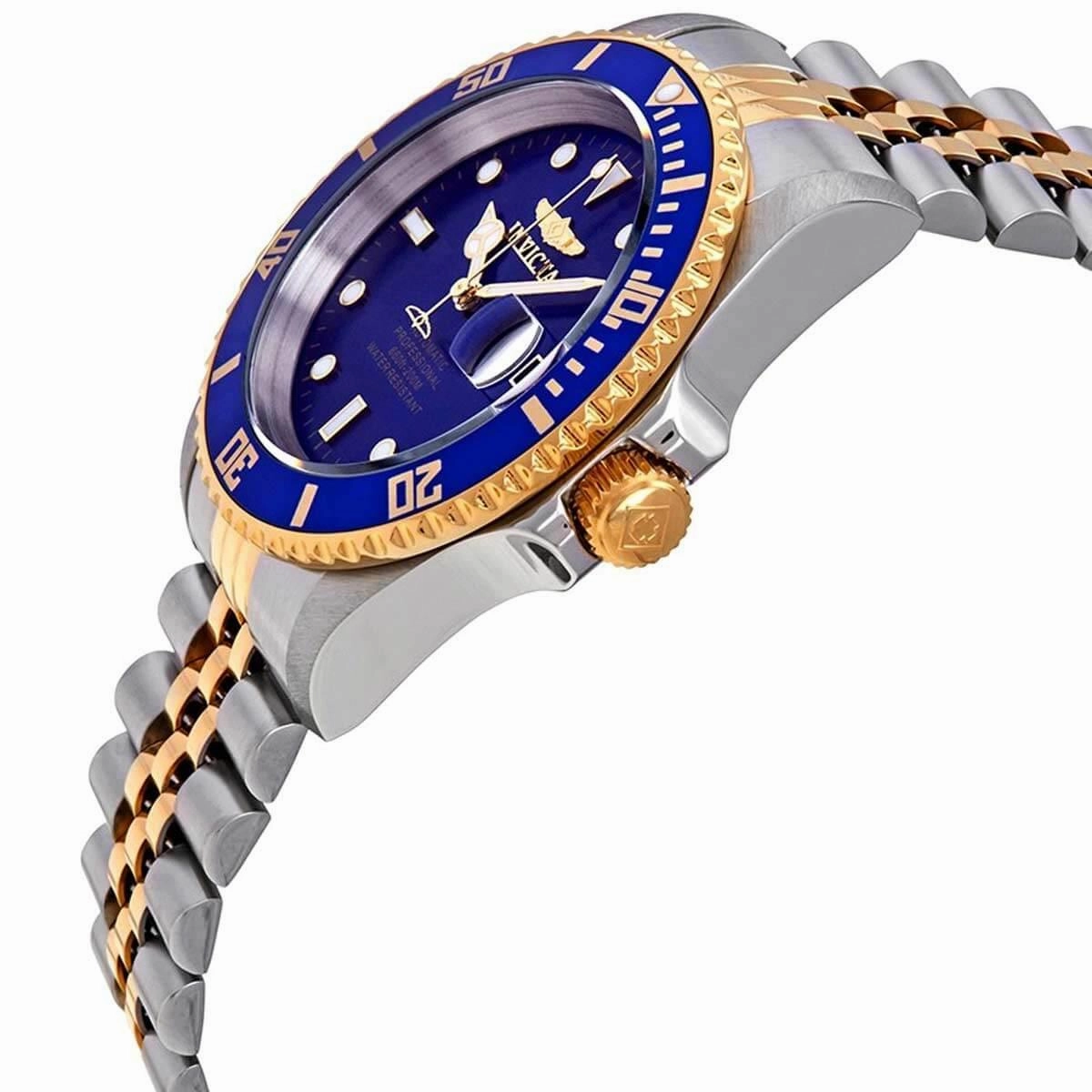 Invicta Men's Automatic Watch - Pro Diver Blue Dial Two Tone Bracelet | 29182