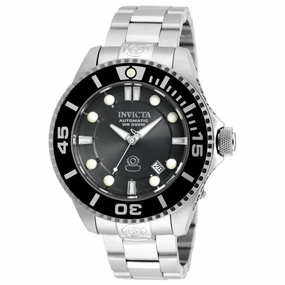Invicta Men's Automatic Watch - Pro Diver Charcoal Dial Silver Tone Bracelet | 20176