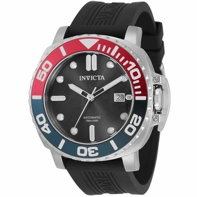 Invicta Men's Automatic Watch - Pro Diver Rotating Bezel Black Silicone Strap | 34317