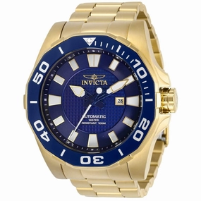 Invicta Men's Automatic Watch - Pro Diver Rotating Bezel Yellow Gold Bracelet | 30514