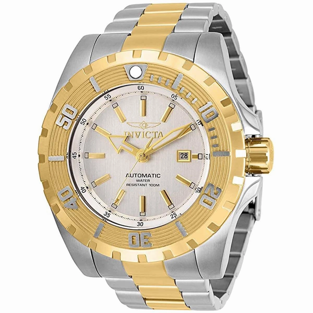 Invicta Men's Automatic Watch - Pro Diver Silver Tone Dial Steel Bracelet | 30501