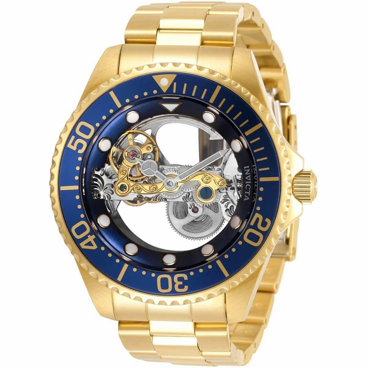 Invicta Men's Automatic Watch - Pro Diver Skeleton Dial SS Case Bracelet | 34448
