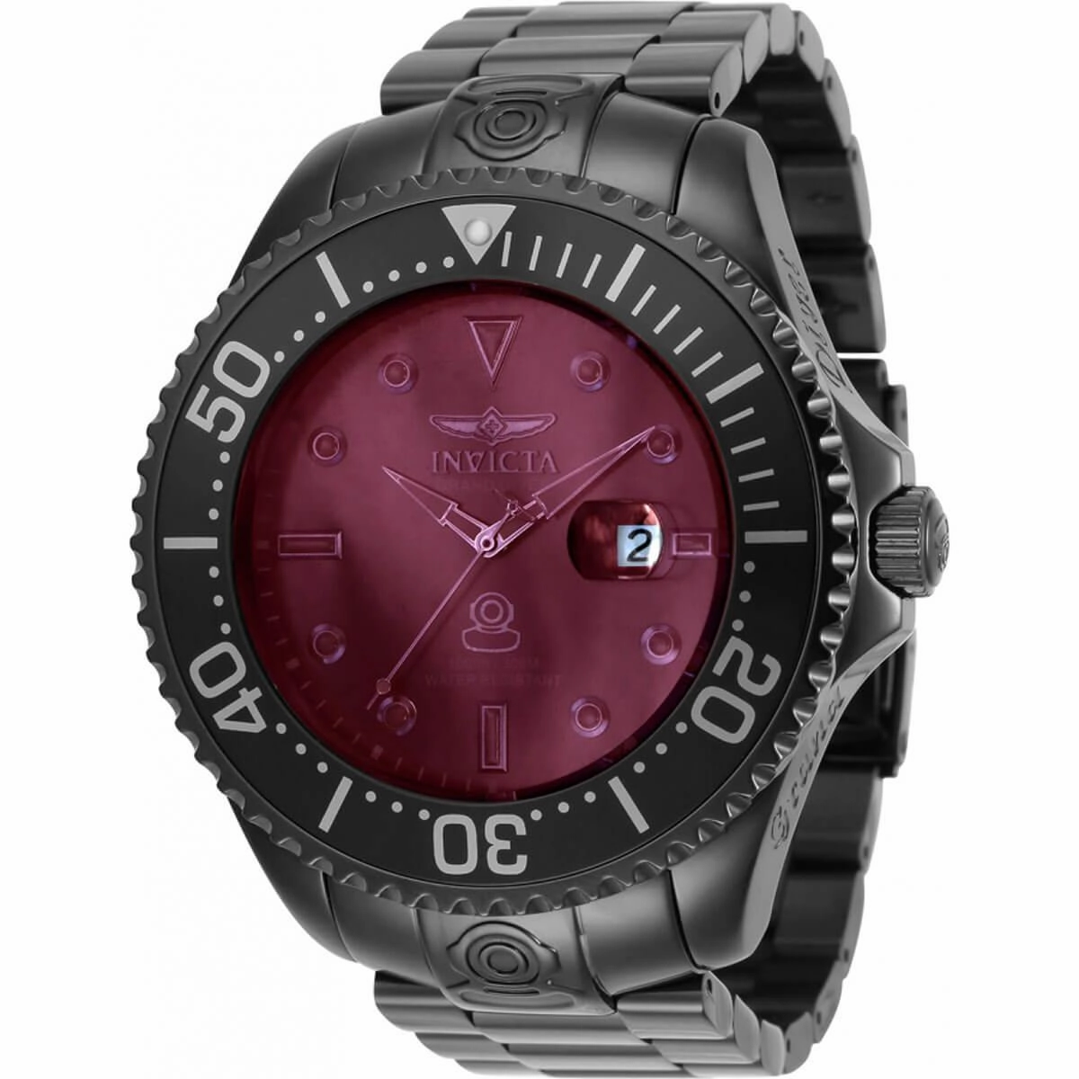 Invicta Men's Automatic Watch - Pro Diver Stainless Steel Bracelet Red Dial | 33423