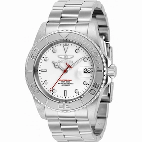 Invicta Men's Automatic Watch - Pro Diver White Dial Silver Steel Bracelet | 36744