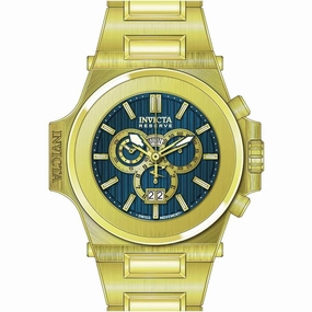 Invicta Men's Chrono Watch - Reserve Akula Blue Dial Yellow Gold Bracelet | 31675