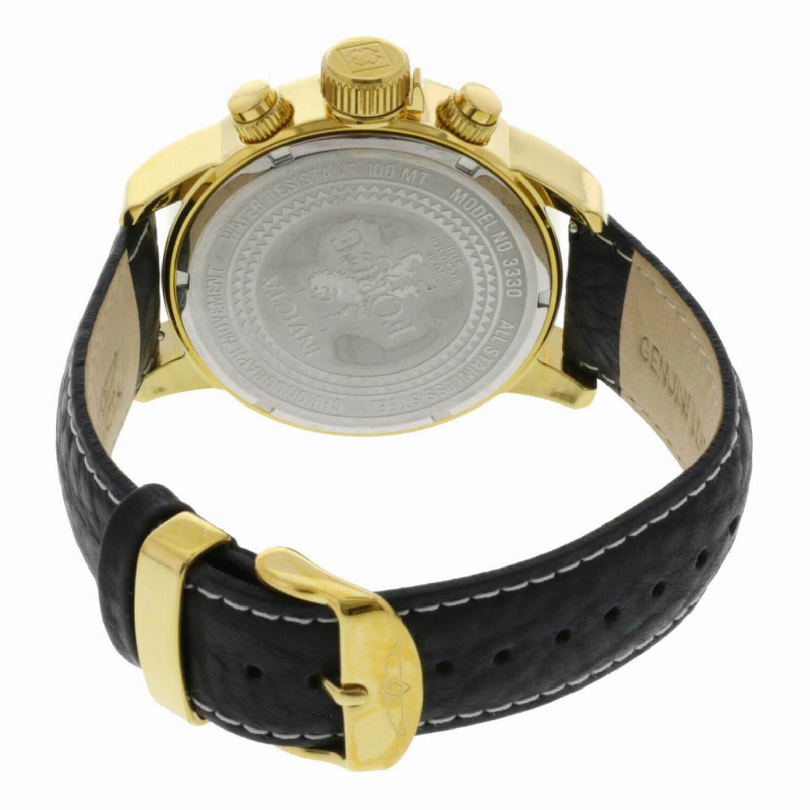 Invicta Men's Chronograph Leather Strap Watch - I-Force Lefty Black Dial | 3330