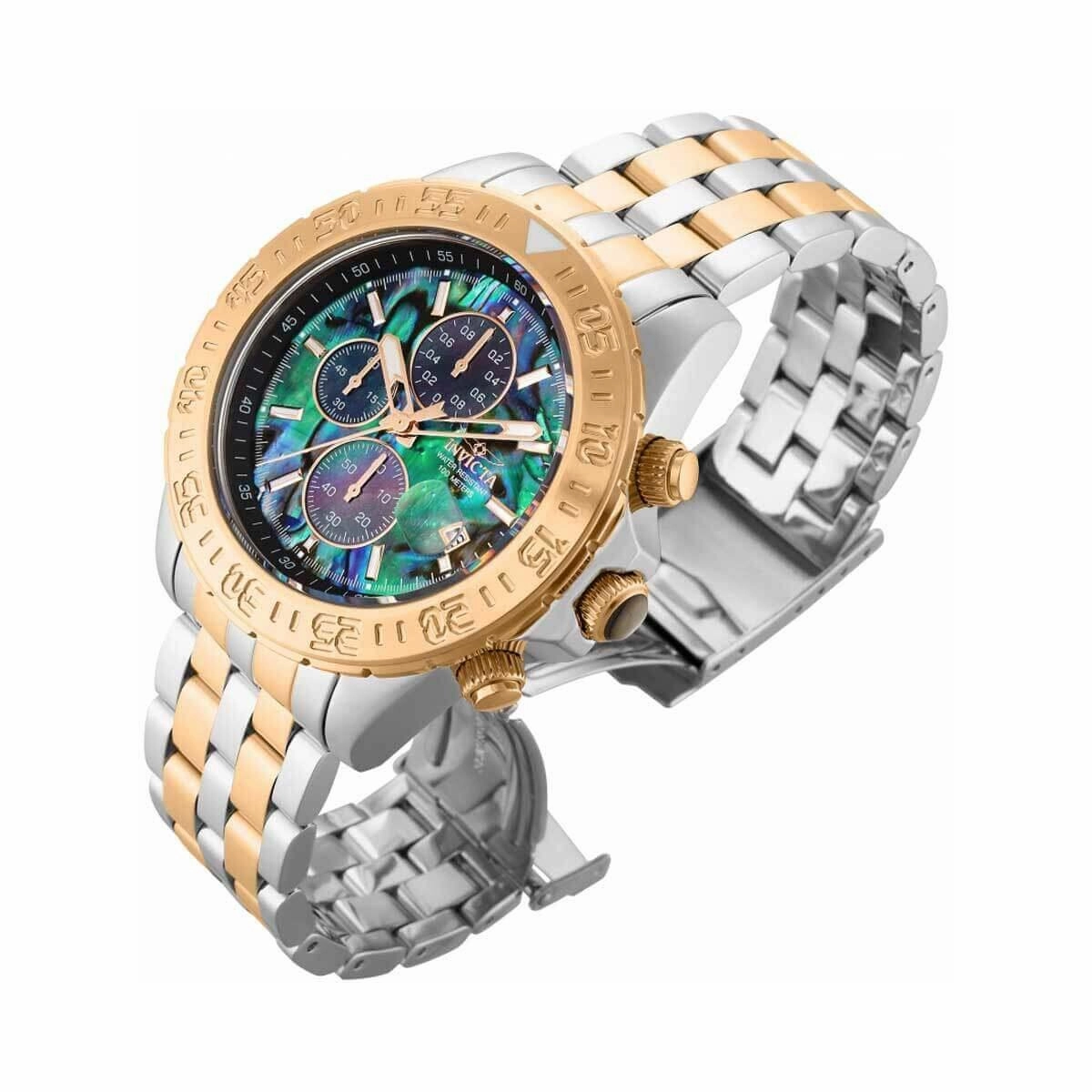 Invicta Men's Chronograph Watch - Aviator Silver and Rose Gold Tone Bracelet | 33577