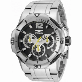 Invicta Men's Chronograph Watch - Bolt Black Dial Stainless Steel Bracelet | 31161