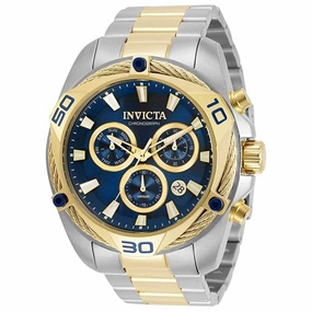 Invicta Men's Chronograph Watch - Bolt Blue and Gold Dial Two Tone Bracelet | 31321