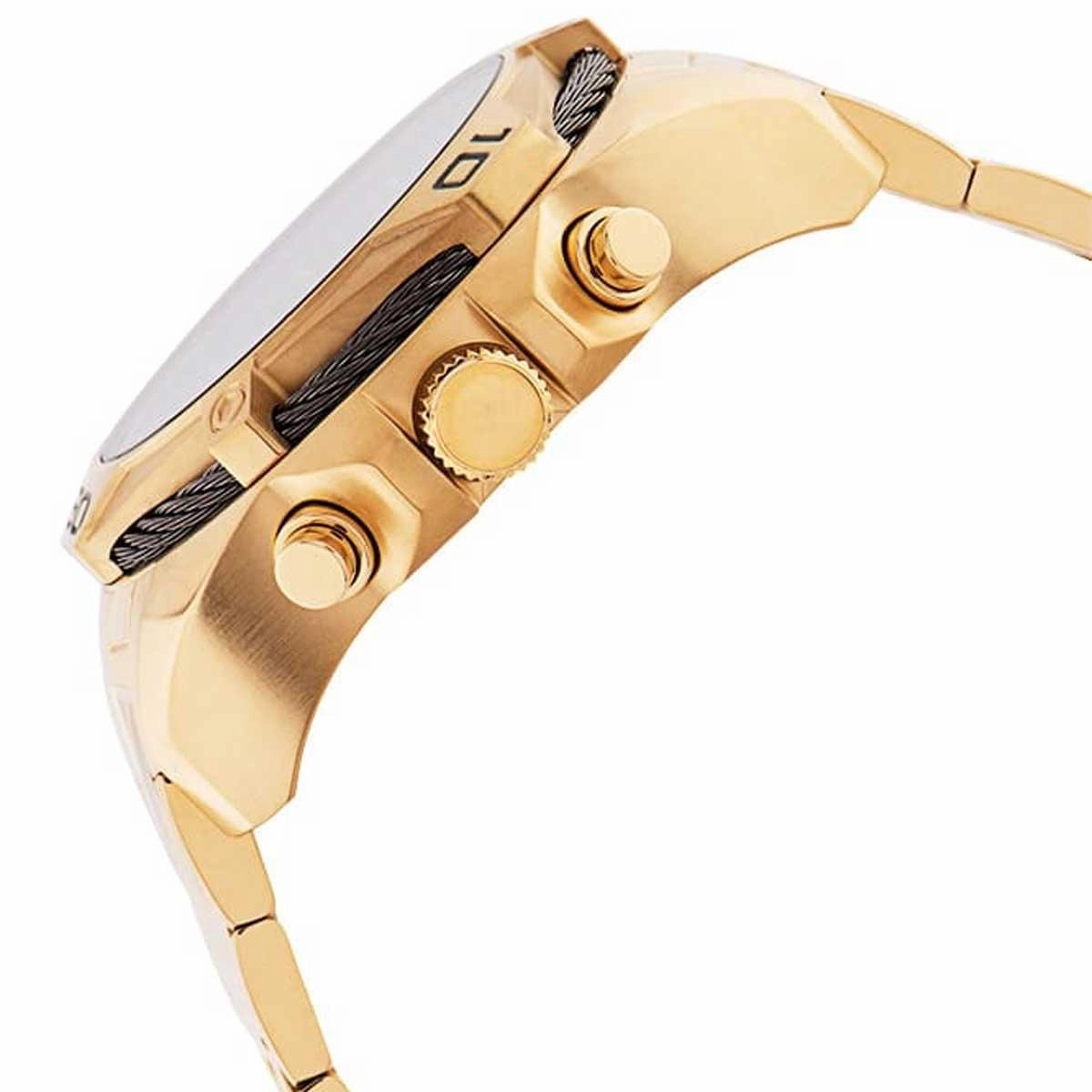 Invicta Men's Chronograph Watch - Bolt Quartz Black and Gold Dial Bracelet | 34122