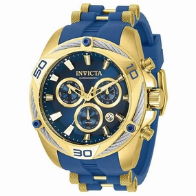 Invicta Men's Chronograph Watch - Bolt Quartz Blue and Gold Tone Dial Strap | 31317