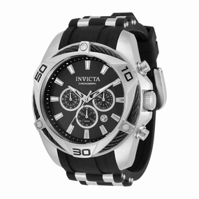 Invicta Men's Chronograph Watch - Bolt Silver Tone Case Two Tone Strap | 34137