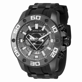 Invicta Men's Chronograph Watch - DC Comics Superman Gunmetal and Black Dial | 43594