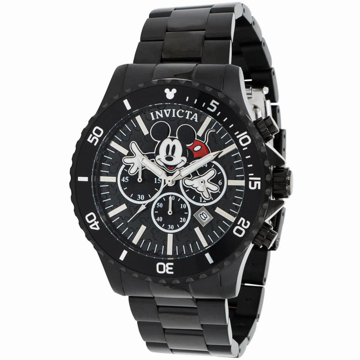 Invicta Men's Chronograph Watch - Disney Mickey Mouse Black Bracelet | 39046
