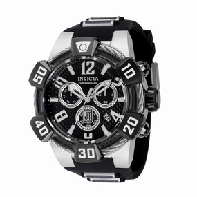 Invicta Men's Chronograph Watch - Jason Taylor Quartz Black Dial Rubber Strap | 40441