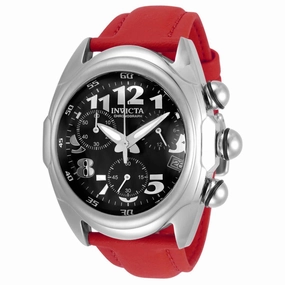 Invicta Men's Chronograph Watch - Lupah Black Dial Red Rubber Strap | 31402